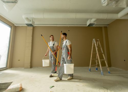 Final construction cleaning team